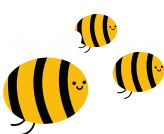 Three bees